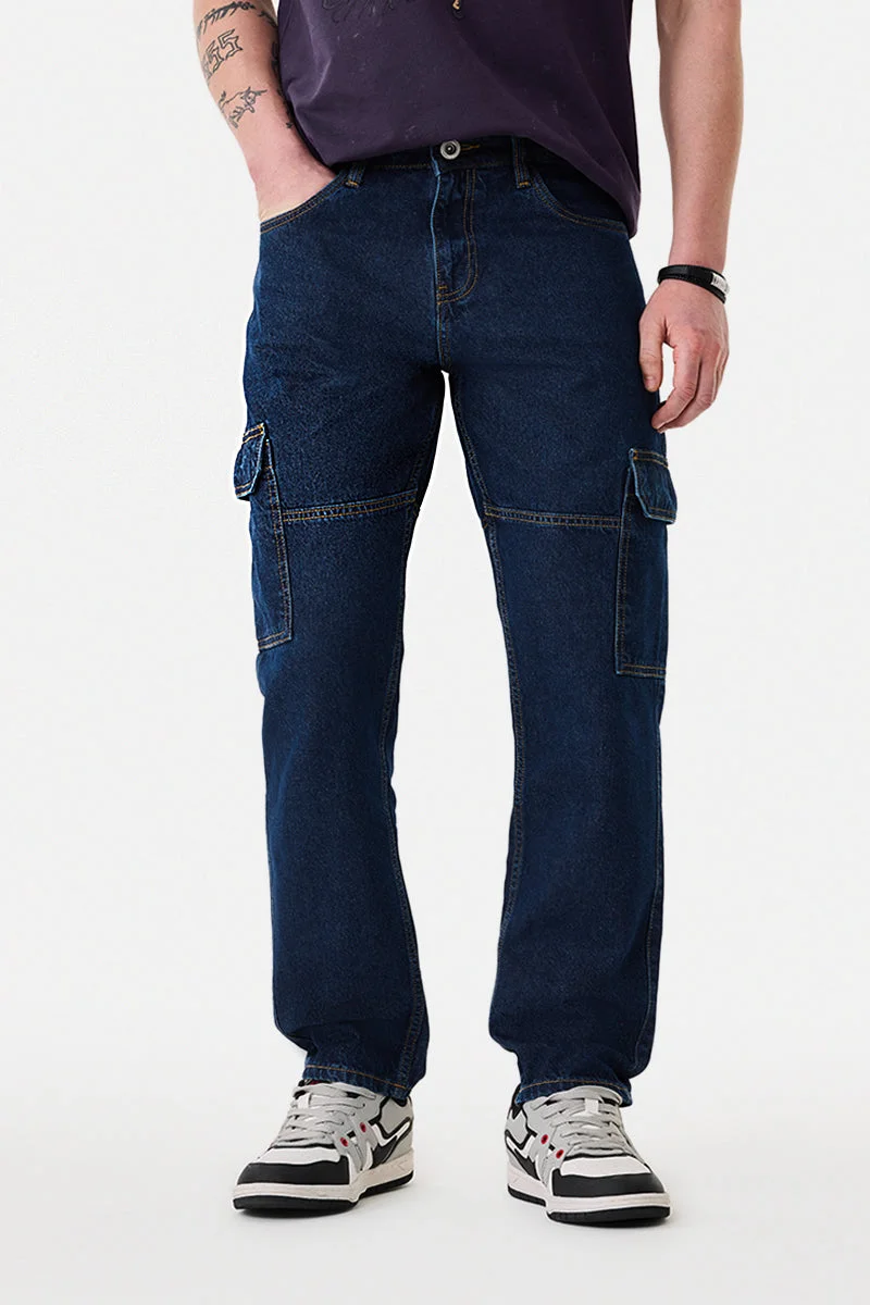 SNITCH Denim 100% Cotton Six pockets Baggy Cargo Pants